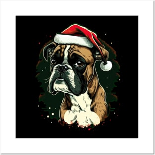 Boxer christmas Posters and Art